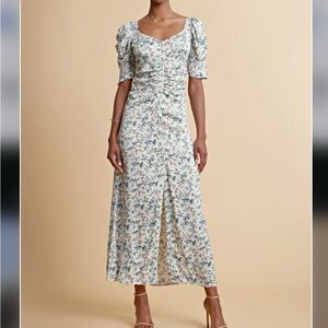 Women's Rose-Printed Ruched Maxi Dress
byTiMo